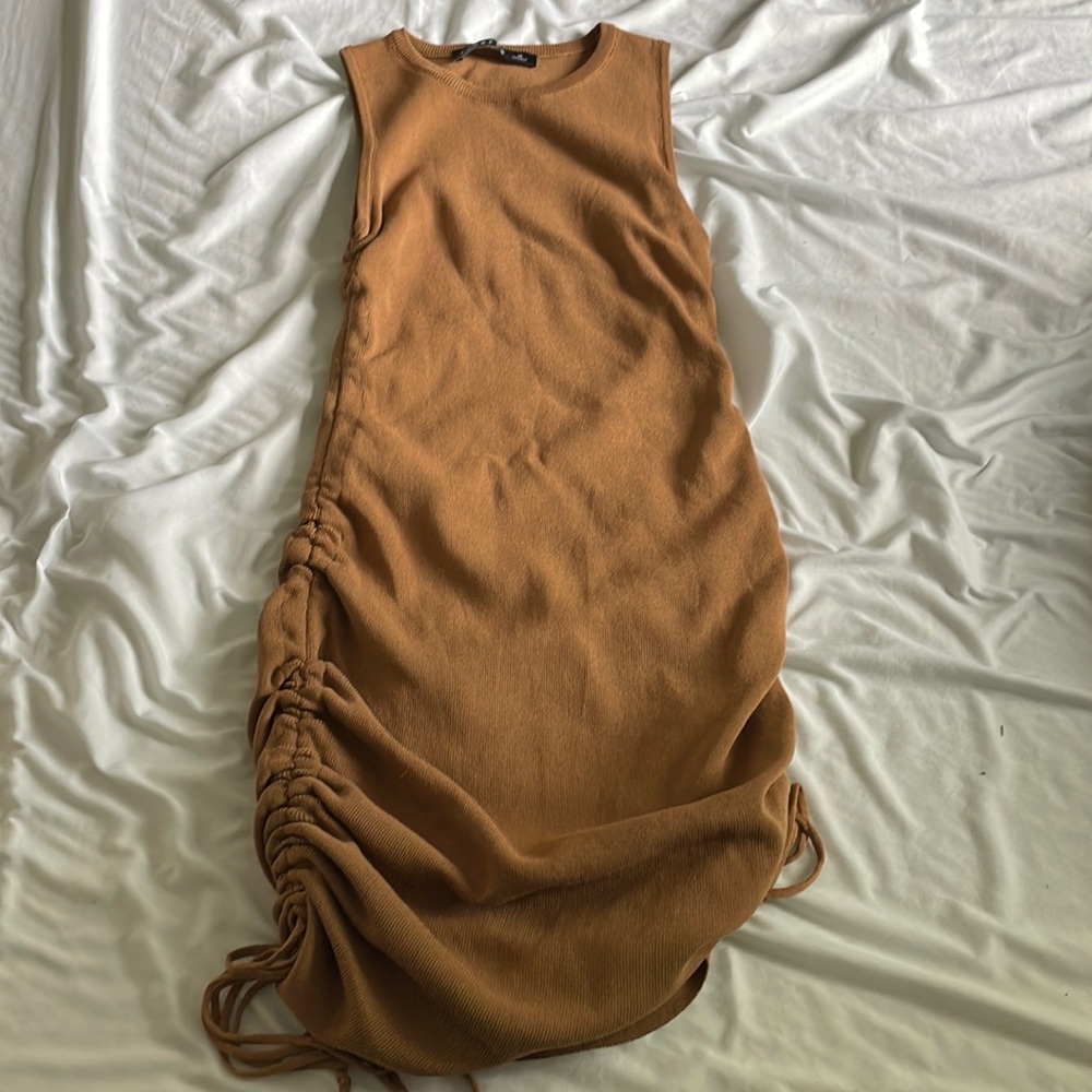 Ribbed mini dress by Lioness